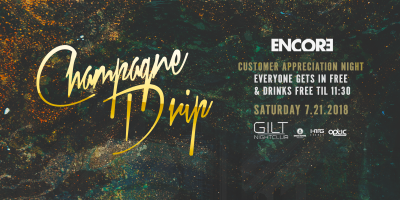 Champagne Drip at Gilt Nightclub
